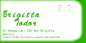 brigitta todor business card